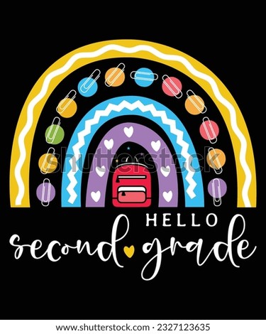 Hello second grade school kid svg, kindergarten life svg t shirt design