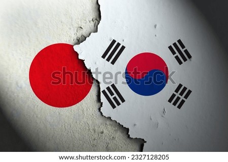 Relations between Japan and South Korea. Japan vs South Korea.