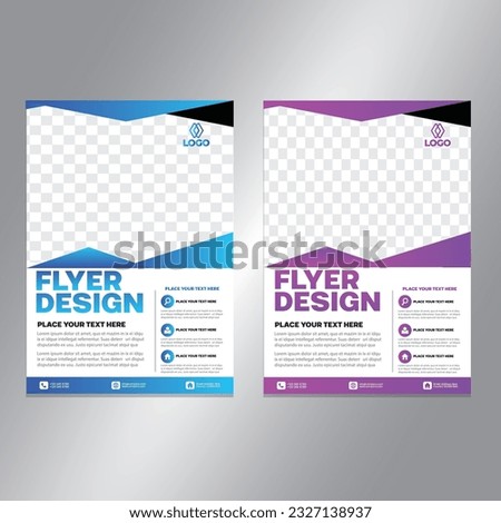 Business brochure vector design. book cover maker. A4 Flayer template