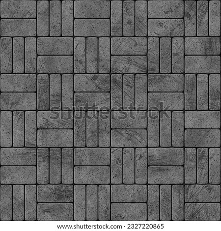 Concrete pavement seamless texture for street tiles or sidewalk, high resolution background Royalty-Free Stock Photo #2327220865
