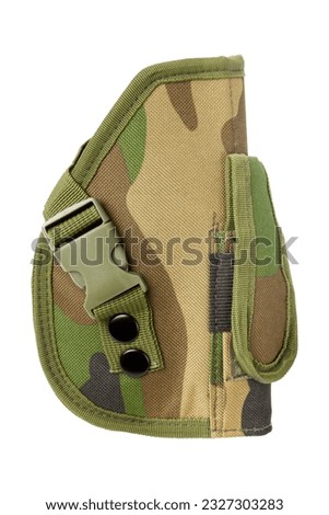 Military tactical holster isolated on white background. Royalty-Free Stock Photo #2327303283