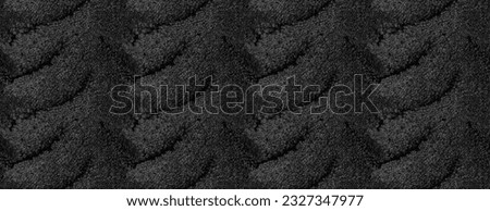 Seamless black and white carpet rug texture background from above, carpet material pattern texture flooring