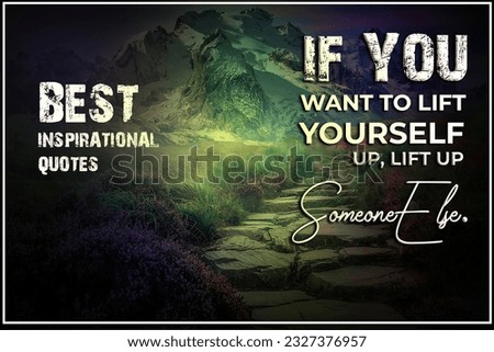 Nature black and Green blur background motivational and inspirational quote