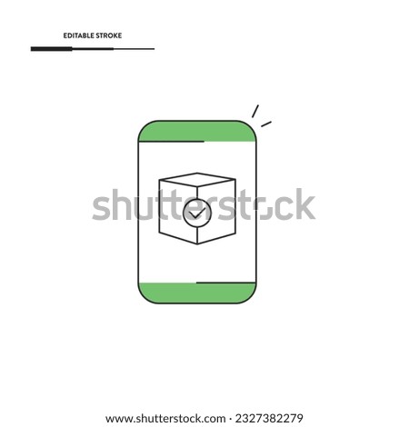 Smartphone And Delivery Icon Vector Design.