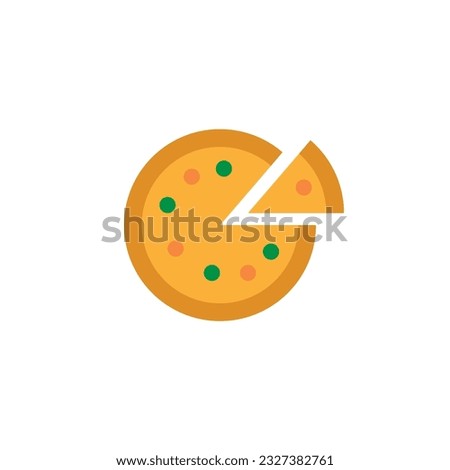 Color Pizza Icon Vector Design.