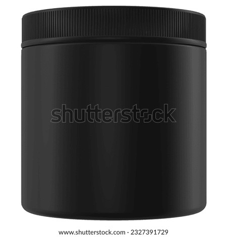 Realistic jar mock up on white background.3D Rendering 