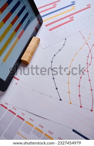 Financial graphs, statistics diagram and data. Annual presentation, infographic. Economic report, accounting. Growth analysis, business success. Analytics and management. Investments and technology