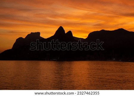 Sunset in Rio de Janeiro, Arpoador, Brazil