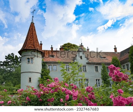 Hunting castle of Count Schonborn in Carpaty (in the past - Beregvar) Village (Zakarpattja Region, Ukraine). Built in 1890. Royalty-Free Stock Photo #2327467683
