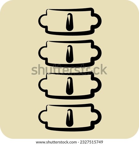 Icon Spine. related to Orthopedic symbol. hand drawn style. simple design editable. simple illustration