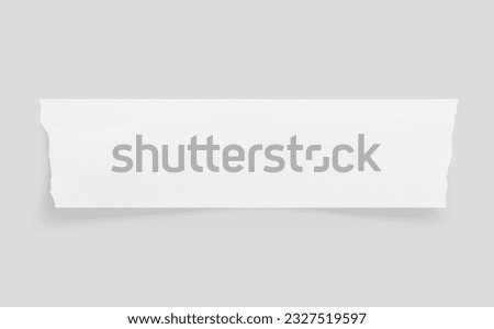 Torn paper edges. Ripped paper texture. Paper tag. White paper sheet for background with clipping path. Close up image. Royalty-Free Stock Photo #2327519597
