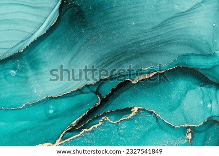Original artwork photo of marble ink abstract art. High resolution photograph from exemplary original painting. Abstract painting was painted on HQ paper texture to create smooth marbling pattern. Royalty-Free Stock Photo #2327541849