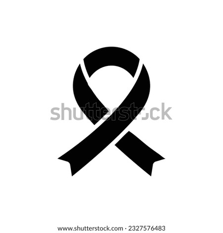 Charity Ribbon Filled Icon Vector Illustration