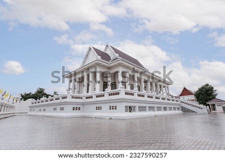  front photo and high-angle photos of Wat Ku in Thailand. Royalty-Free Stock Photo #2327590257