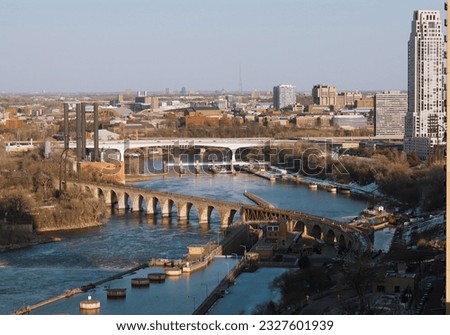 Saint Paul, MN in a warm winter Royalty-Free Stock Photo #2327601939