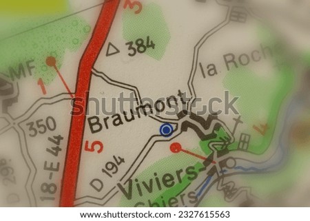 Braumont, Luxembourg atlas map town plan tilt-shift