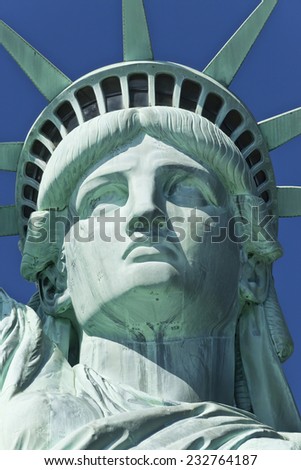 The Statue of Liberty on Liberty Island at New York City