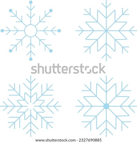 Snowflake icon element isolated on white background. New year design element, frozen symbol, vector illustration