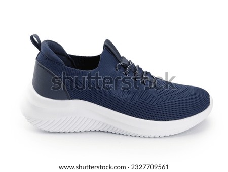 blue sneakers isolated on a white background