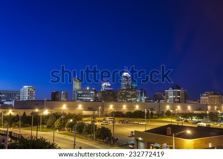Downtown of Indianapolis city, Indiana, USA