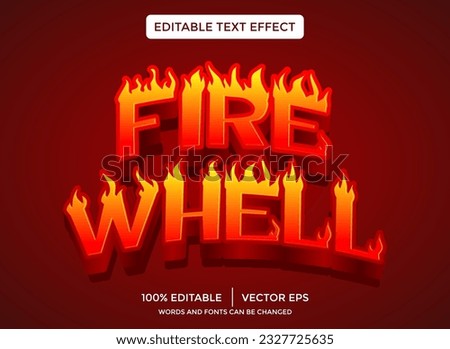 fire wheel 3D light editable text effect