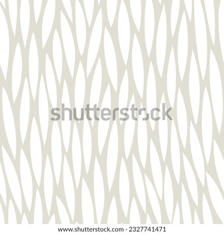 Floral seamless vector pattern. Leafs subtle background. Abstract grey field grass ornament