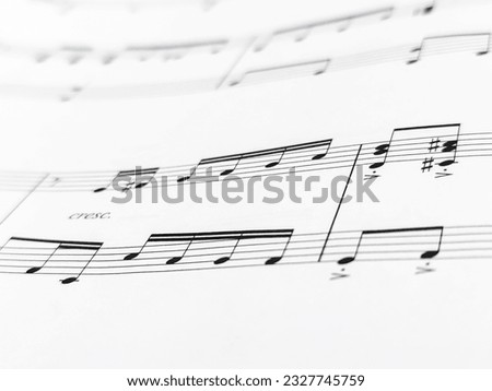 close up of music notes