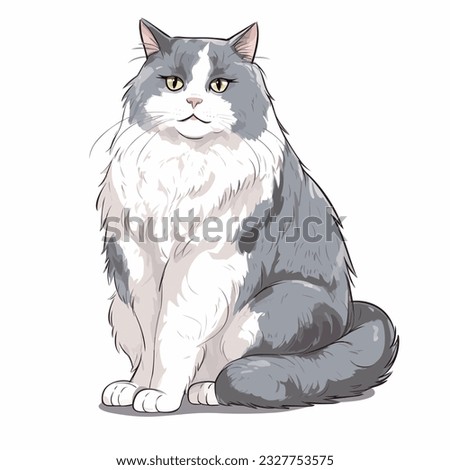 Animal in Vector Art Illustration, colorful, cartoon animation, big size, various style in white background, useful for combined
