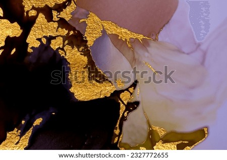 GOLD OCEAN. North gold- MARBLE. Ink colors are amazingly bright, luminous, translucent, free-flowing, and beautiful golden sequins. Wallpaper, Background,Pattern texture, Oriental paper. ART.Abstract.
