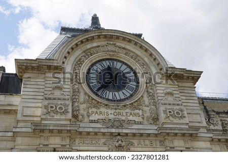 The Paris Orleans clock tower in Paris France