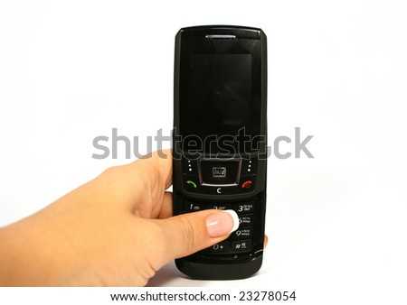 	woman hand holding mobile phone