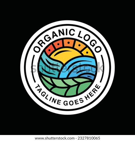 Premium Organic Logo Design Emblem Vector illustration Natural leaf badge symbol icon