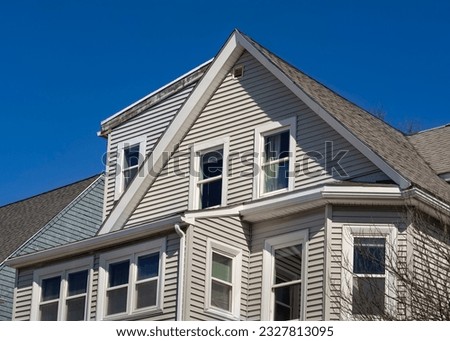 Single family home, Brighton city, Massachusetts, USA Royalty-Free Stock Photo #2327813095