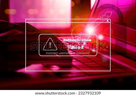 Access Denied , Authentication Fail , Security Access Control  Royalty-Free Stock Photo #2327932109