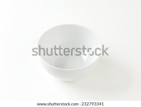 empty white bowl on white background Royalty-Free Stock Photo #232793341