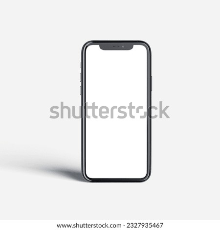 front view standing smartphone mockup 