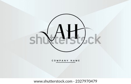 AH, HA Abstract Letters Logo Monogram