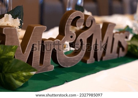 Mr. and Mrs. wooden sign