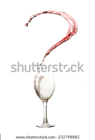 Red wine and wineglass
