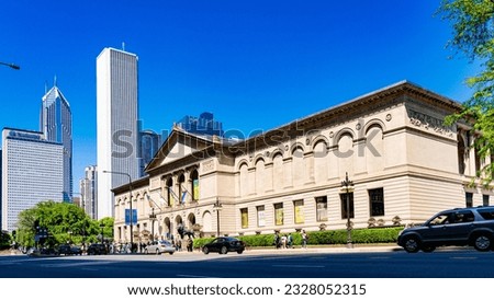 Art Institute of Chicago Front Outside Royalty-Free Stock Photo #2328052315
