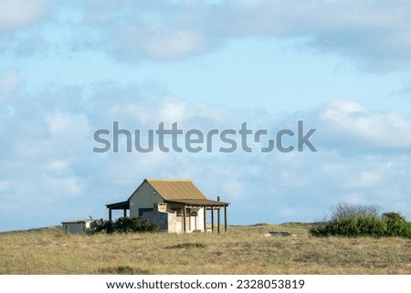 Solitary house in Laguna de Rocha in La Paloma in the protected area in Uruguay.