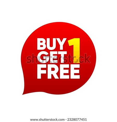 Buy One Get One Free. Promotion Discount banner. Coupon icon. Modern concept design. Banner with offer badge. Vector illustration.