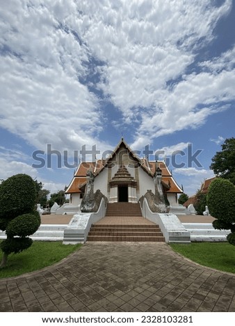 Photograph of Wat Phumin, Nan Province, on a cloudy day
