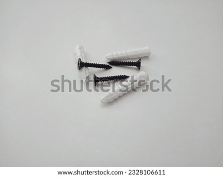 screws on a white background
