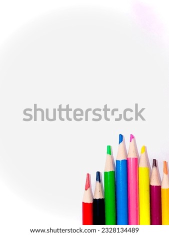 White background with color sticks