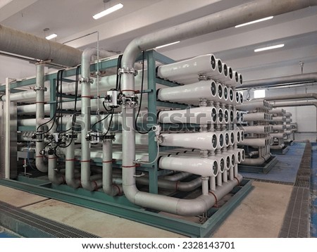 NF membrane filtration plant for water treatment Royalty-Free Stock Photo #2328143701