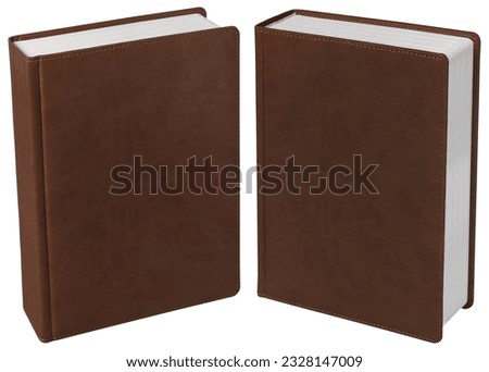 blank book hardcover mockup with clipping path perspective view Royalty-Free Stock Photo #2328147009