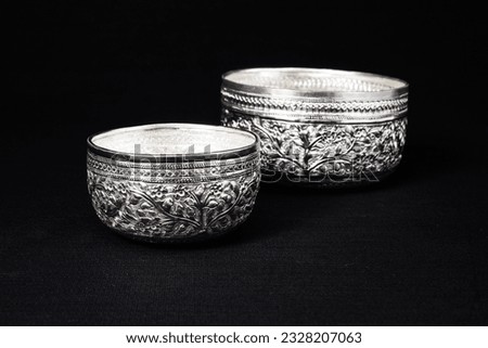 silverware isolated on black background