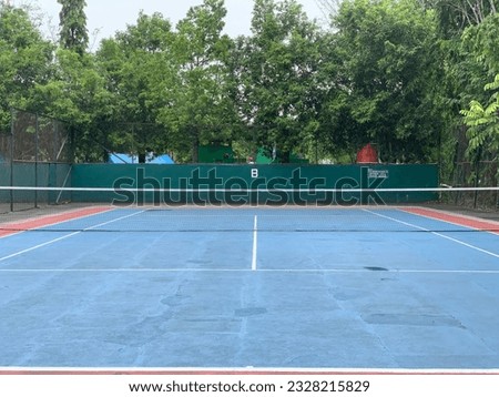 the dynamic energy of a tennis court, where athleticism and precision blend seamlessly with the vibrant surroundings. The court, bathed in sunlight, awaits players ready to engage in a thrilling match