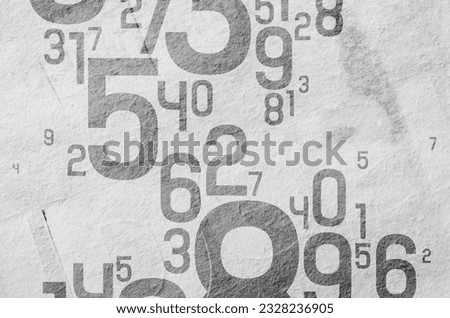 Creative and modern background with numbers. Royalty-Free Stock Photo #2328236905